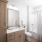 Modern apartment bathroom with ample counterspace at Reserve at Mendota Village